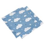 BabyNeeds - Scutec finet 75/75 cm, 2 bucati, Norisori si stelute, Albastru fotografia produsului View 2 S