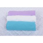 BabyNeeds - Set 3 cearceafuri cu elastic 120x60 cm, Lila+Alb+Bleu fotografia produsului View 2 S