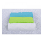 BabyNeeds - Set 3 cearceafuri cu elastic 120x60 cm, Bleu+Verde+Alb fotografia produsului