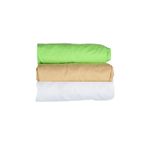 BabyNeeds - Set 3 cearceafuri cu elastic 140x70 cm, Cappuccino+Alb+Verde fotografia produsului View 2 S