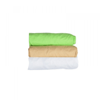 BabyNeeds - Set 3 cearceafuri cu elastic 140x70 cm, Cappuccino+Alb+Verde fotografia produsului