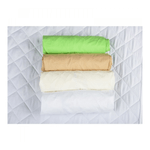 BabyNeeds - Set 4 cearceafuri cu elastic 140x70 cm, Cappuccino+Crem+Alb+Verde fotografia produsului