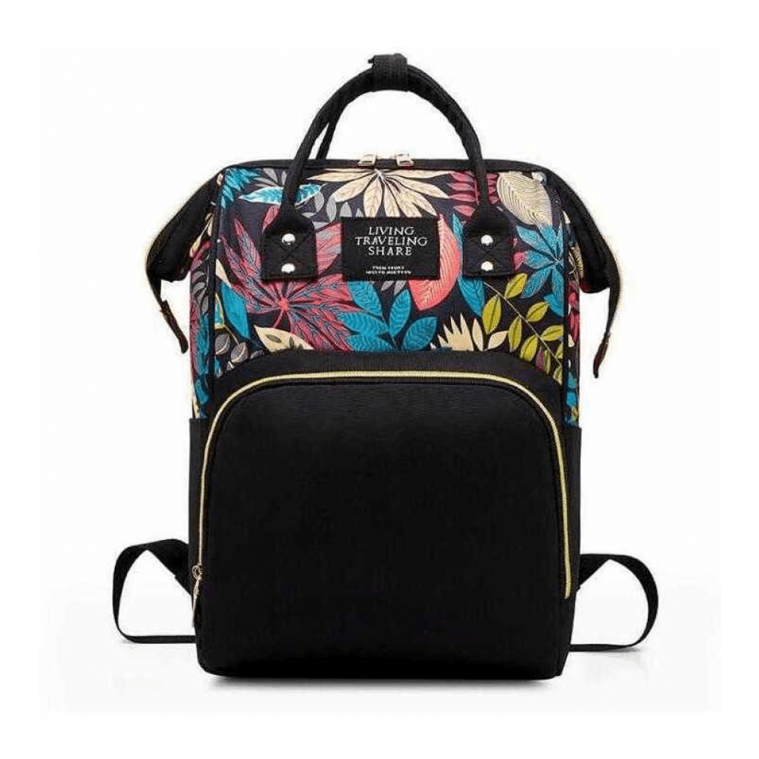 Rucsac multifunctional mamici Leaves Bambinice BN028_Negru fotografia produsului