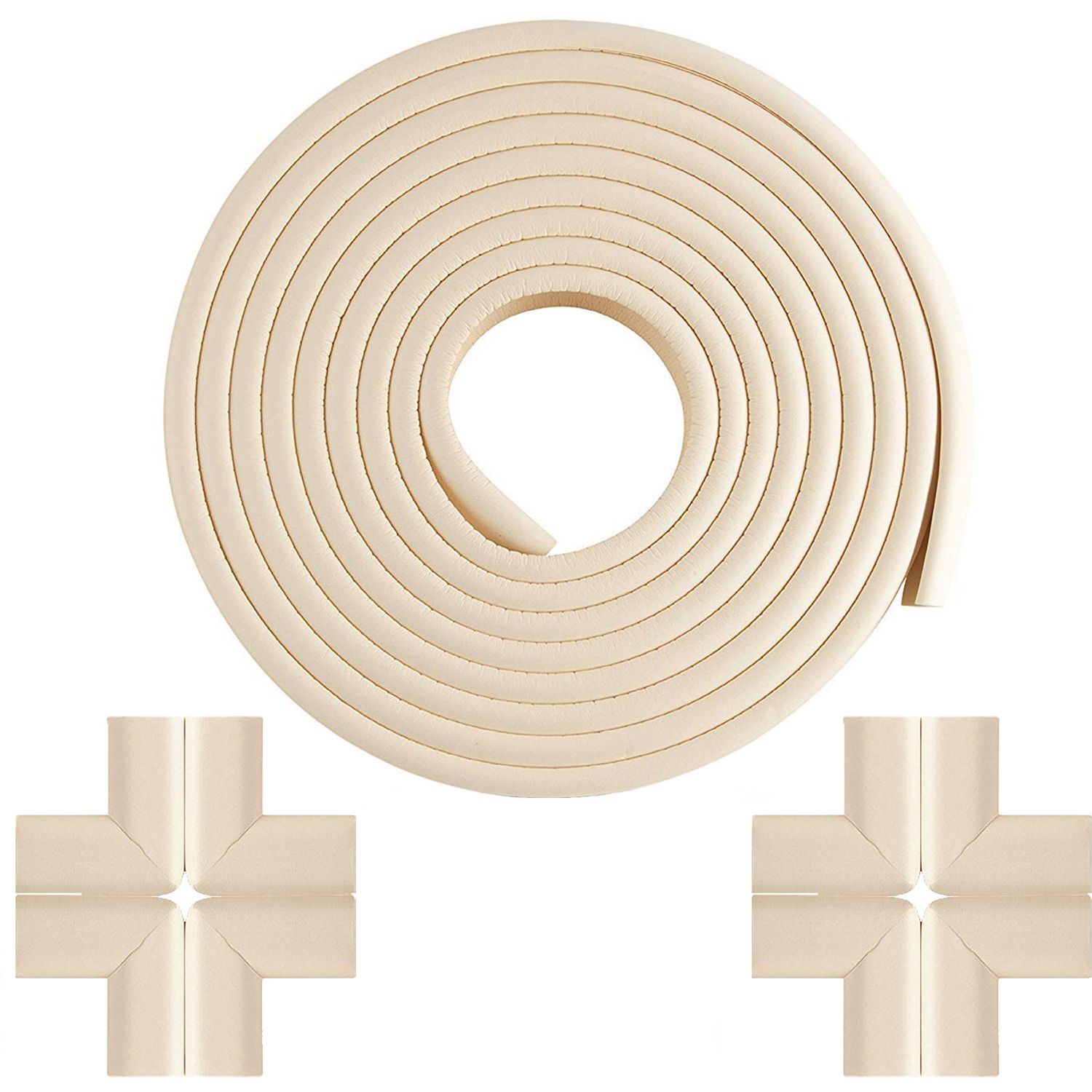 Set Rola protectie multifunctionala XXL de 6m si 8 aparatori moi pentru colturi Bambinice BN008_Bej fotografia produsului View 2 L