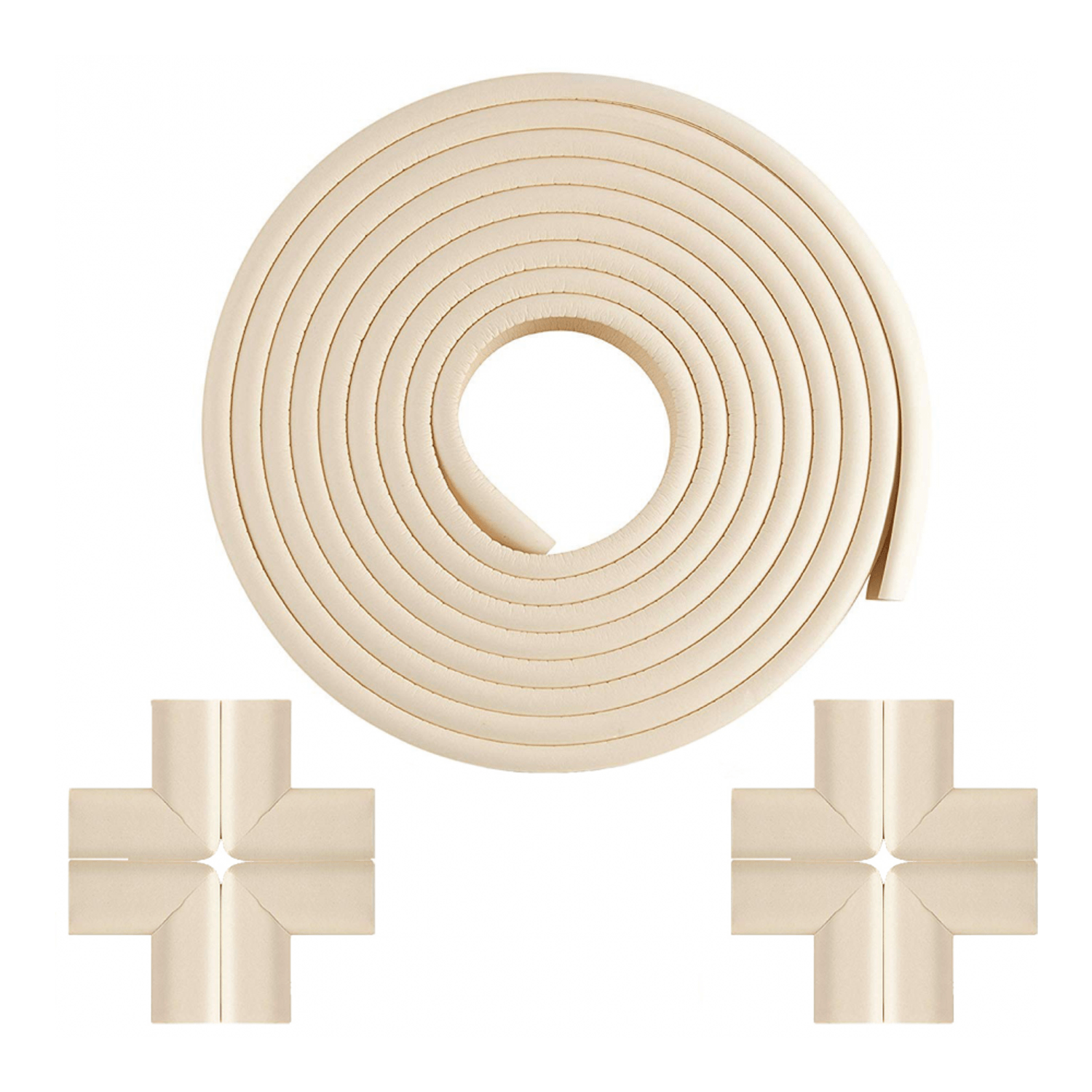 Set Rola protectie multifunctionala XXL de 6m si 8 aparatori moi pentru colturi Bambinice BN008_Bej fotografia produsului