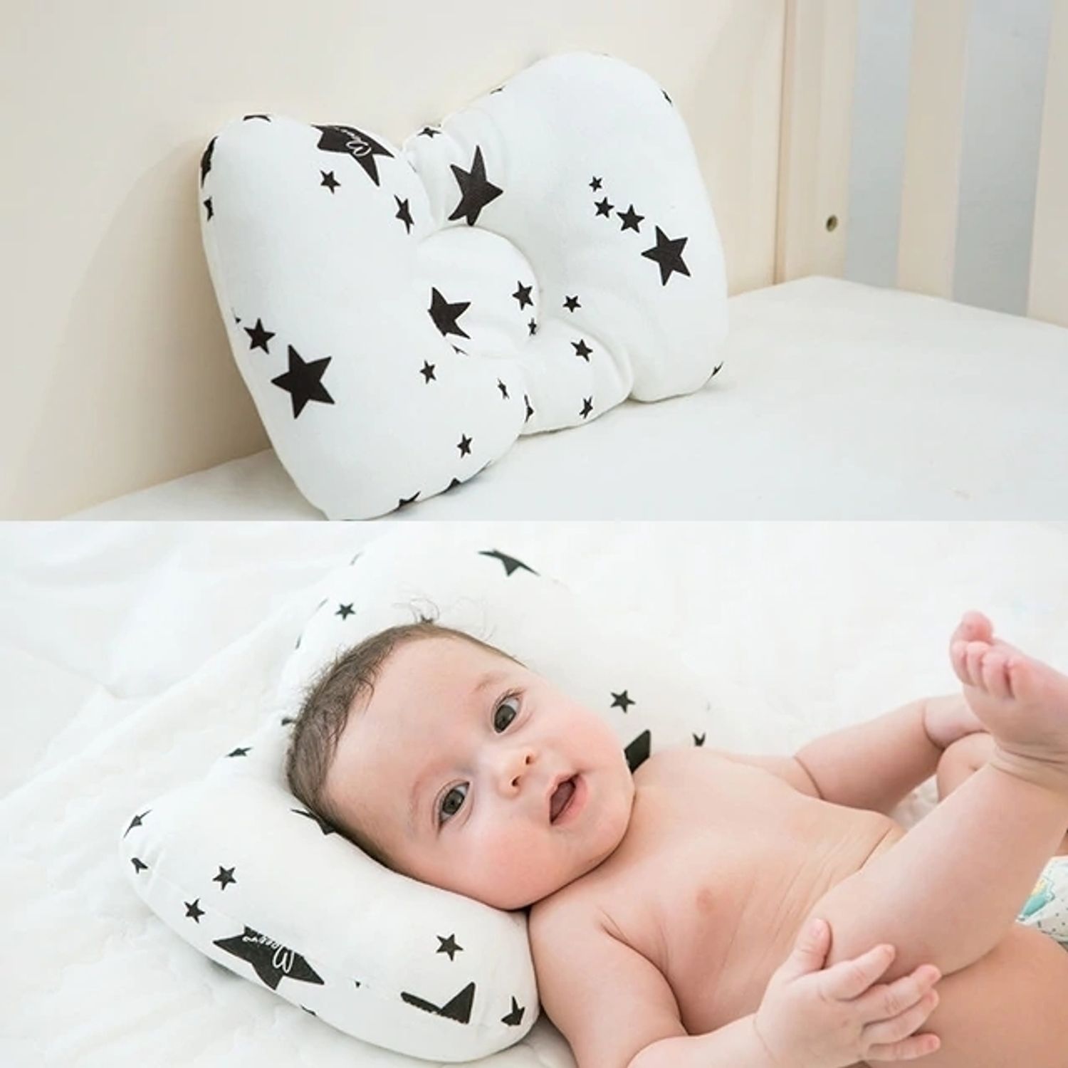 Perna bebelusi Comfy Bambinice BN006_Alb/Negru/Stars fotografia produsului View 3 L
