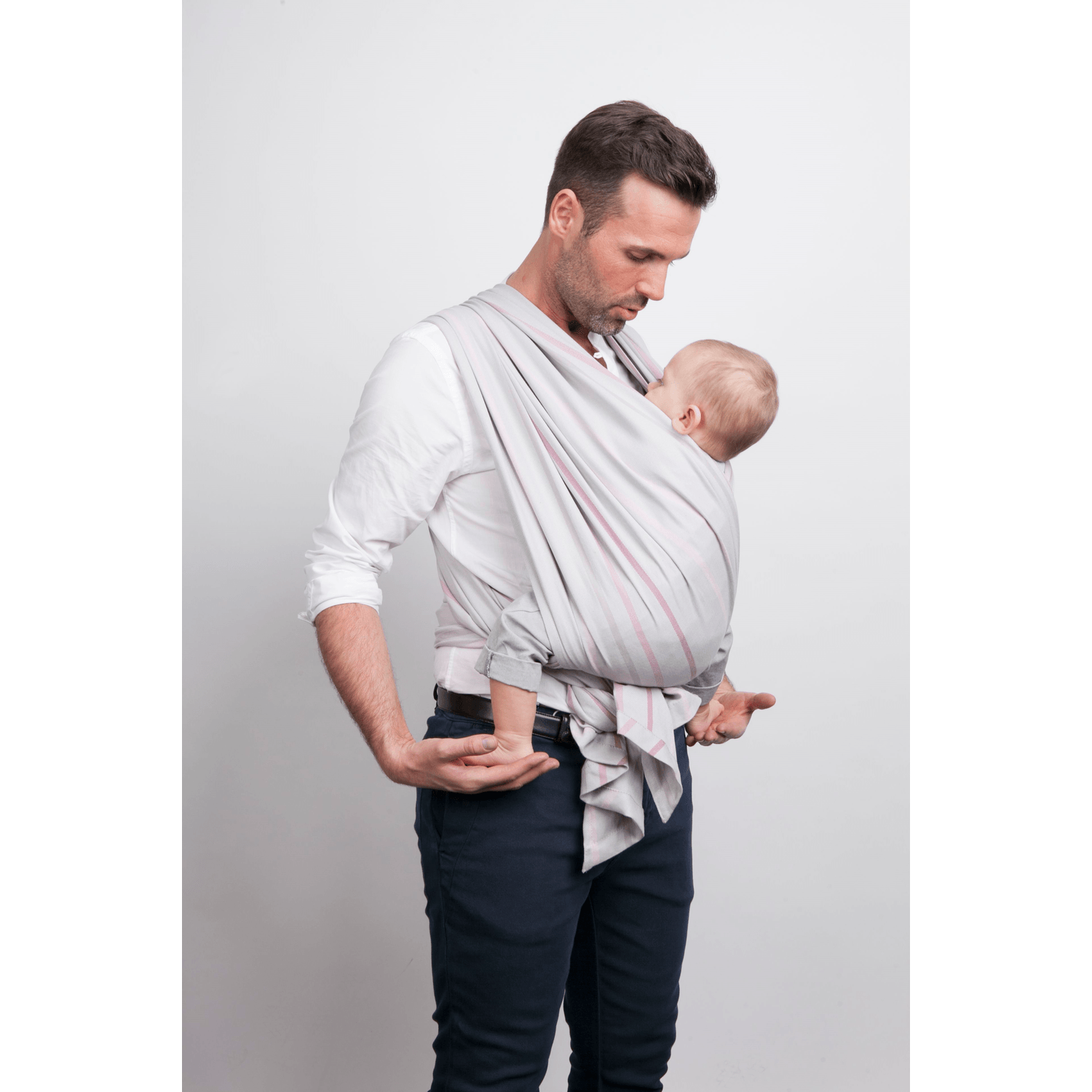 Sling Be Close N17 EKO Womar Zaffiro AN-EK-17_Gri/Roz fotografia produsului View 5 L