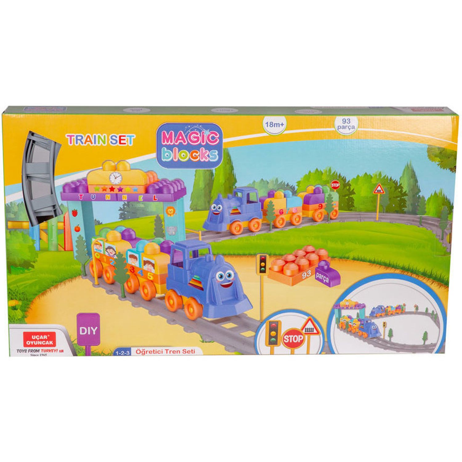 Set Tren 93 piese Magic Blocks Ucar Toys UC74 fotografia produsului View 3 L