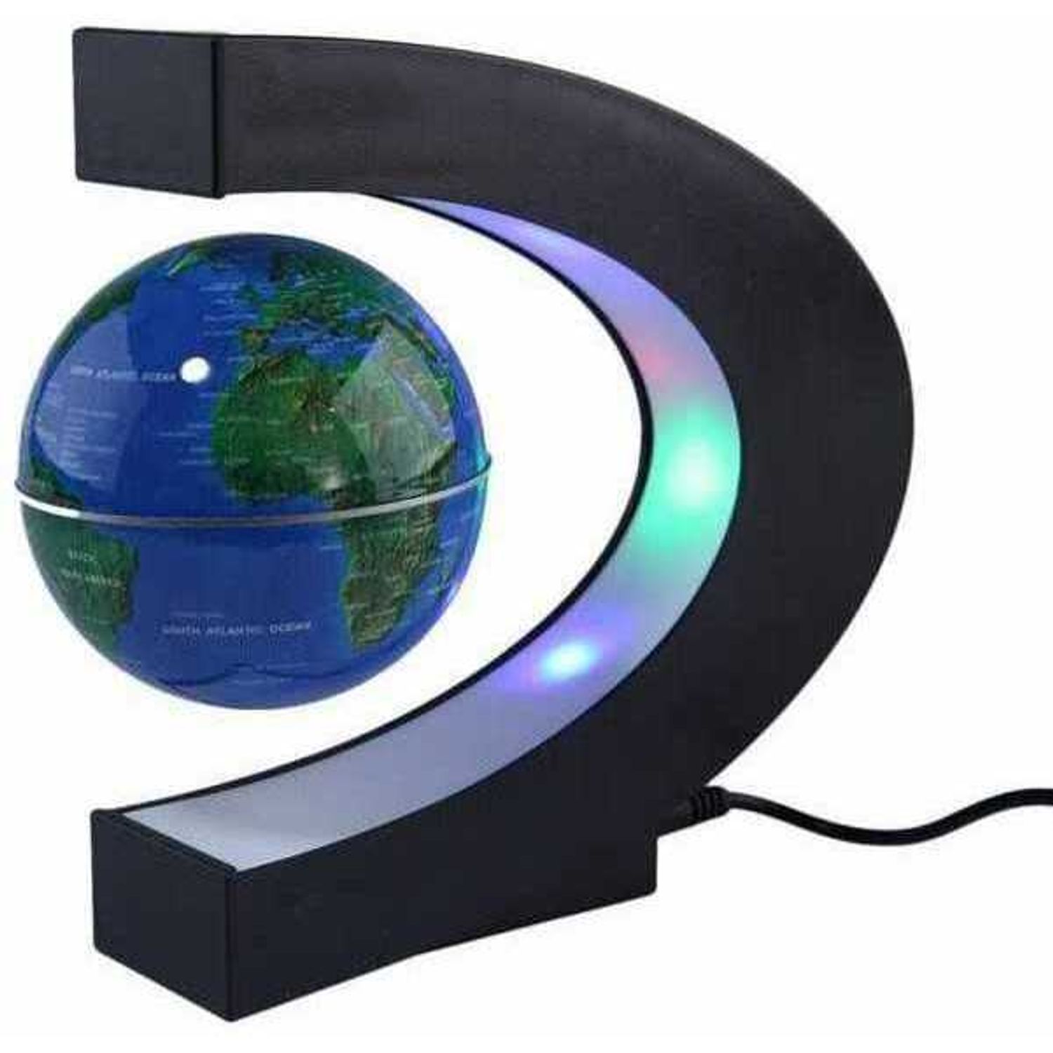 Glob pamantesc levitant in suport LED forma de semicerc Cosmolino MP12854 fotografia produsului View 2 L