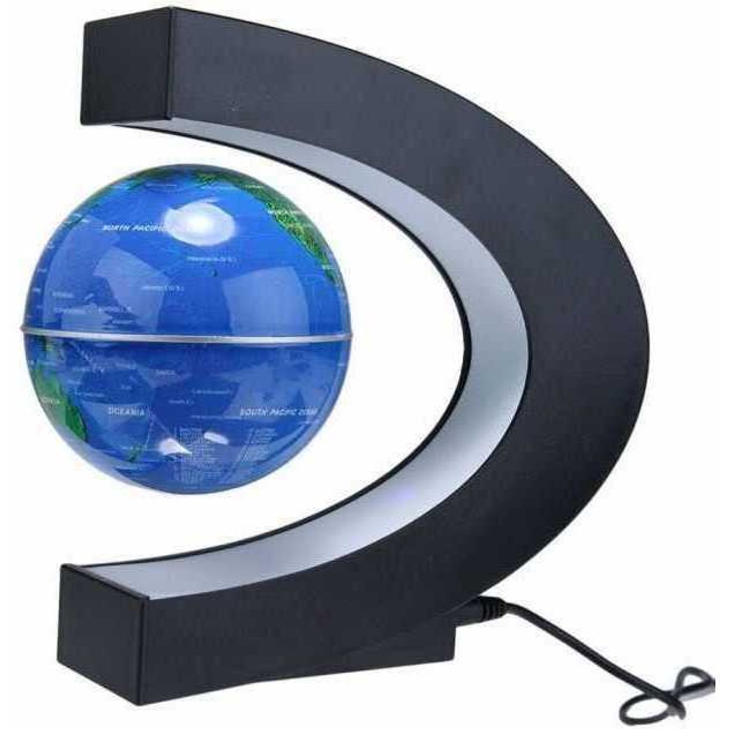Glob pamantesc levitant in suport LED forma de semicerc Cosmolino MP12854 fotografia produsului View 4 L