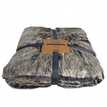 Patura pled, 130x170, plaid, gri/maro