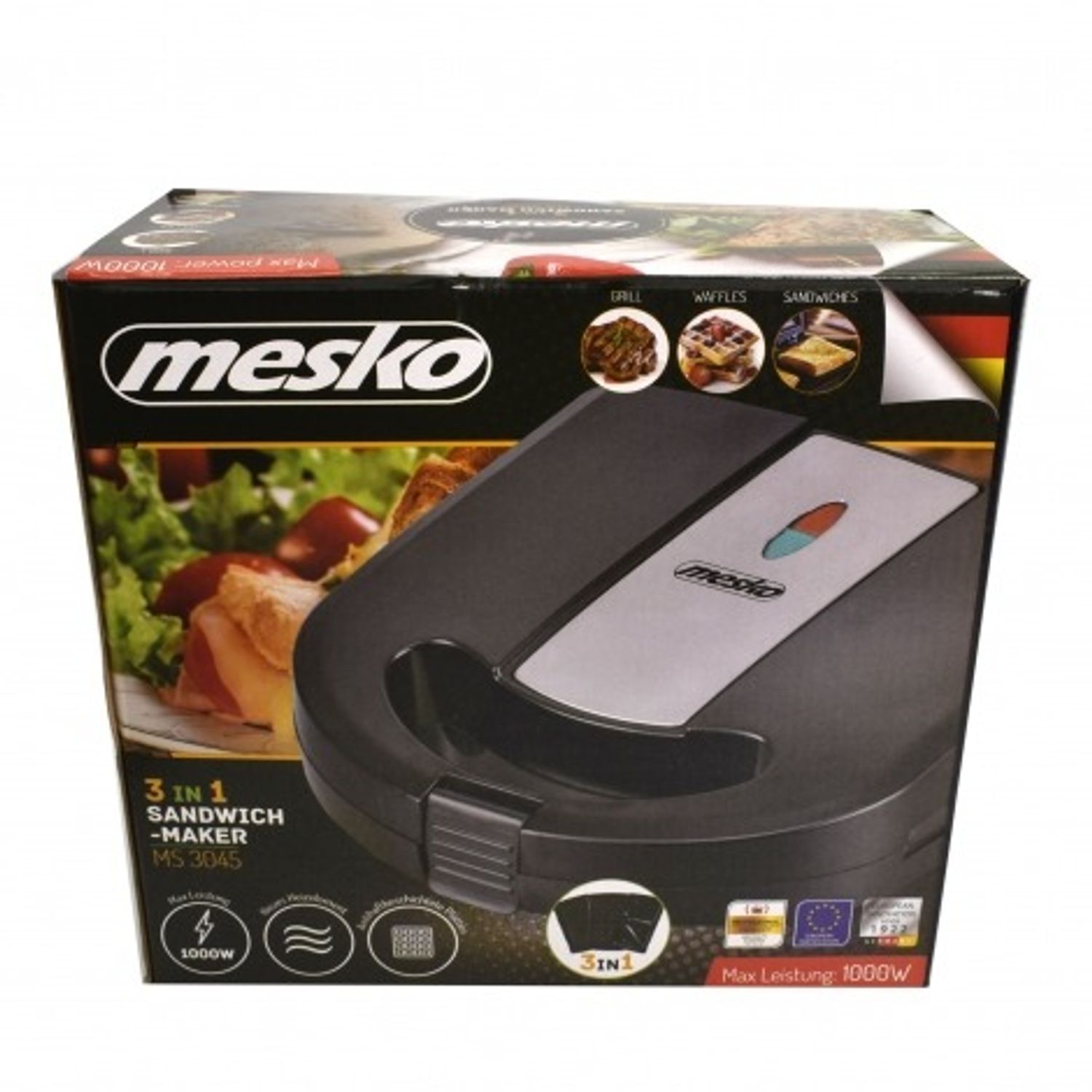 Sandwich maker 3 in 1, Mesko, ms3045, 1000w fotografia produsului View 2 L