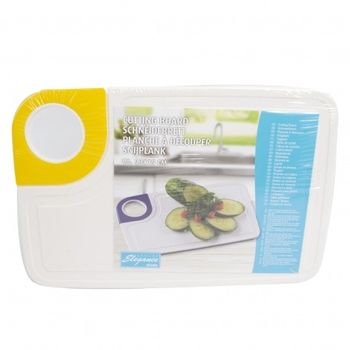 Tocator din plastic, elegance, 23 x 15 cm, galben