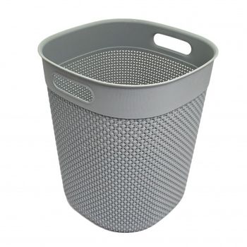 Cos de plastic curver filo, cilindric, gri, 28x28x32
