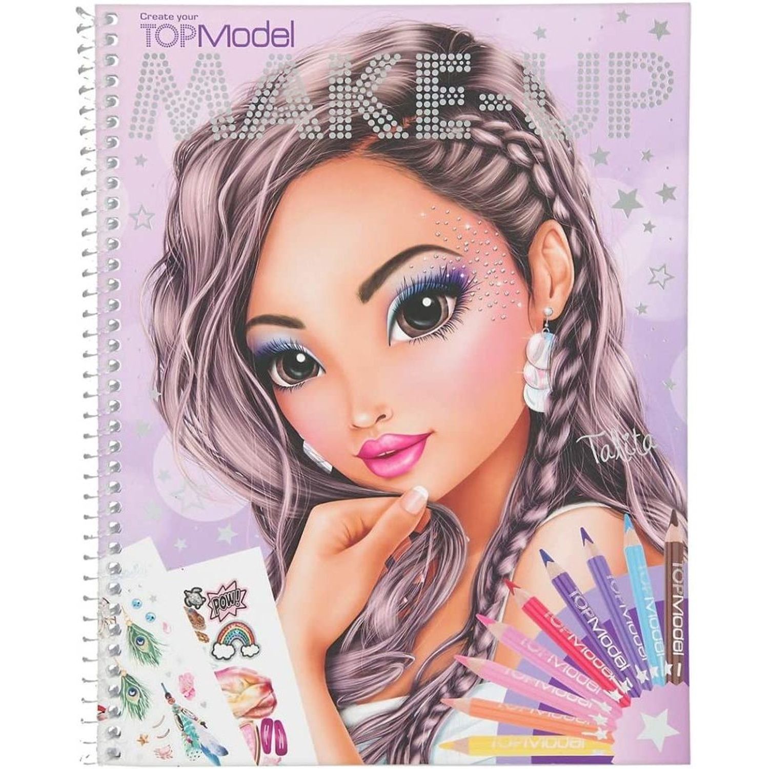 Carte de colorat Create Your Make-Up Top Model Depesche PT10728_Initiala fotografia produsului View 2 L