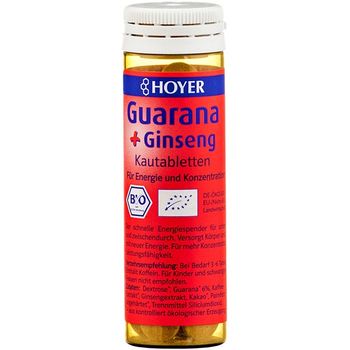 Guarana si ginseng tablete Bio masticabile, 60 tb. Hoyer Bazar Bio Minerale & Vitamine