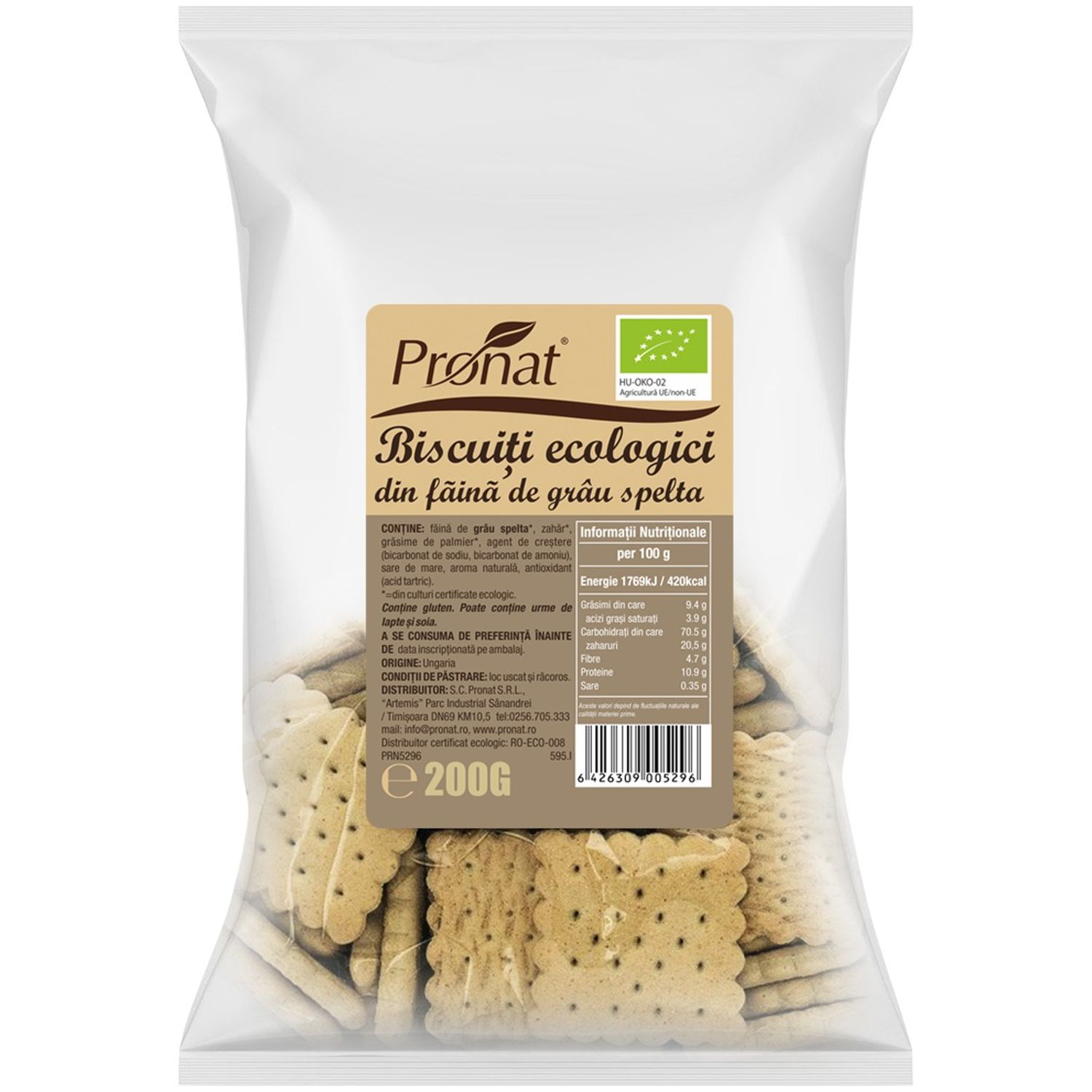 Biscuiti Bio din faina de grau spelta, 200g fotografia produsului