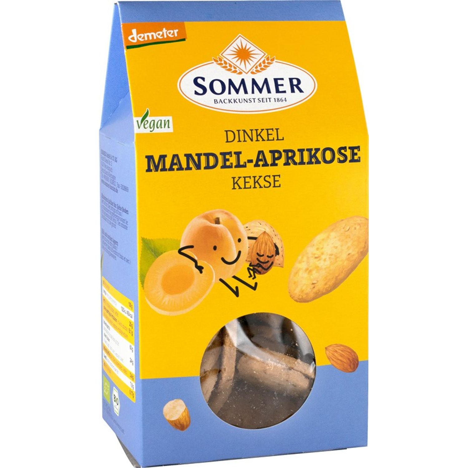 Biscuiti Bio cu migdale si caise, 150g Sommer fotografia produsului
