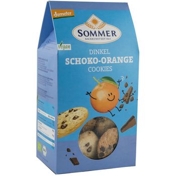 Biscuiti Bio din grau spelta cu ciocolata amaruie si ulei de portocale, demeter, 150 g Sommer elefant.ro Alimentare & Superfoods