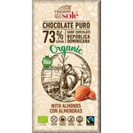 Ciocolata neagra Bio 73% cacao, cu migdale, 150 gr Chocolates sole fotografia produsului