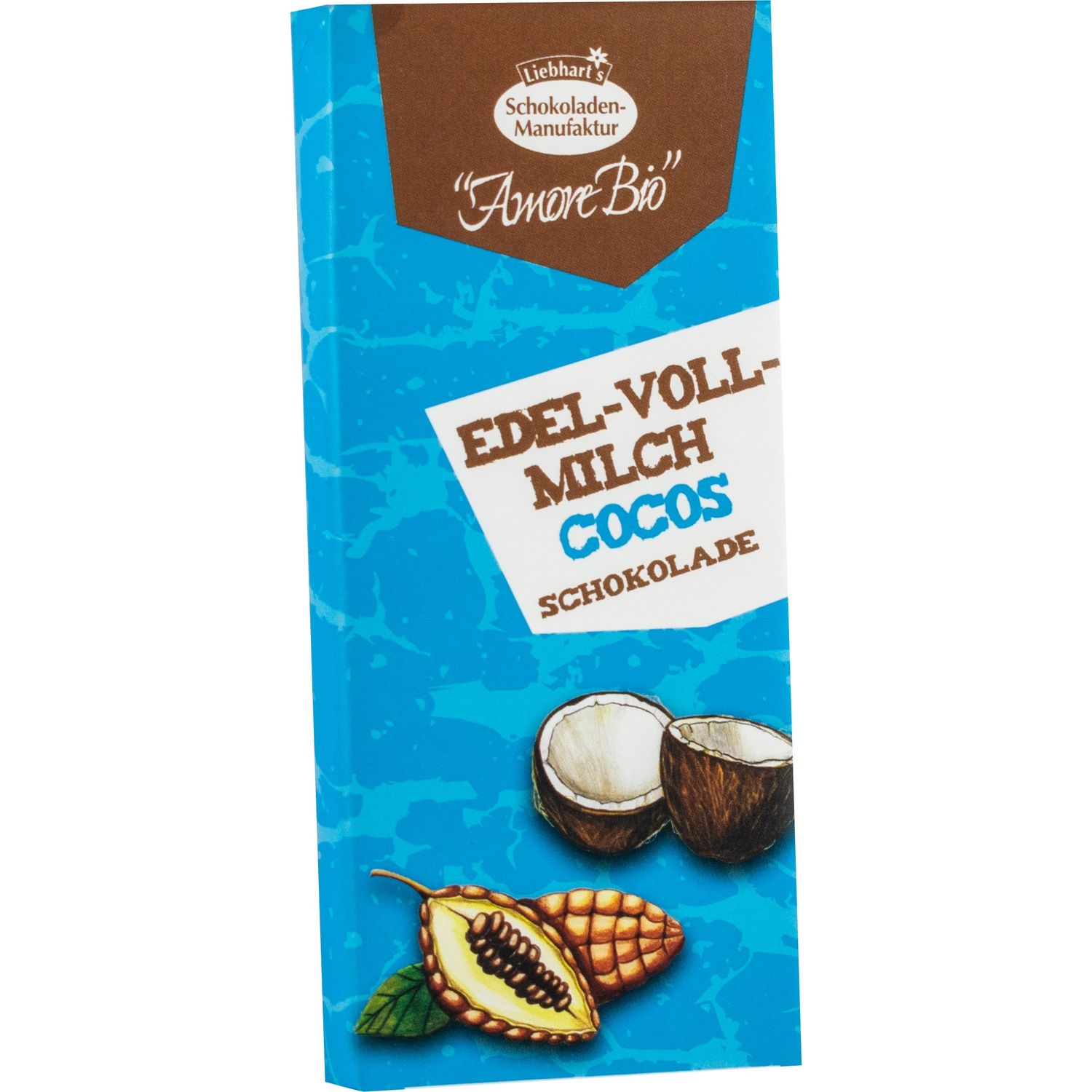 Ciocolata Bio cu lapte si cocos, 40g Liebhart's amore Bio fotografia produsului