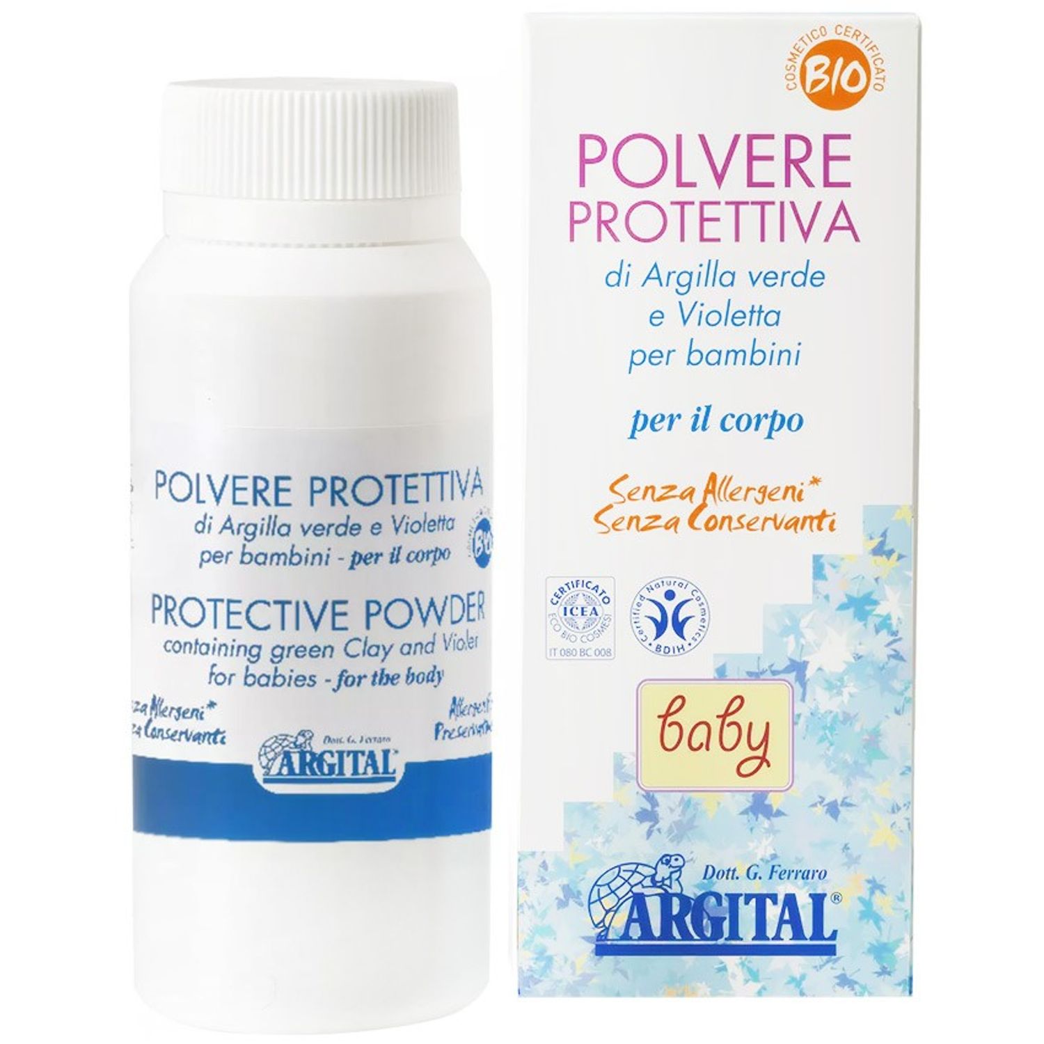 Pudra protectoare pentru copii, 60 g Argital fotografia produsului