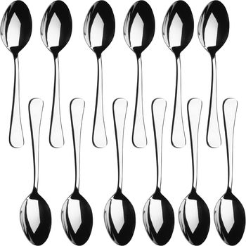 Set 12 lingurite cafea/desert, sabatier, inox 18/10, 14,5 cm, argintiu