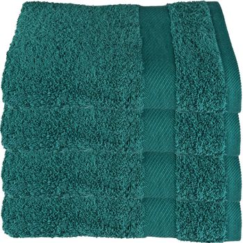 Set 4 prosoape baie corp princess, 500 g/mp, 100% bumbac, 50 x 100 cm, turquoise