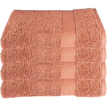Set 4 prosoape baie corp princess, 500 g/mp, 100% bumbac, 70 x 140 cm, roz pudra