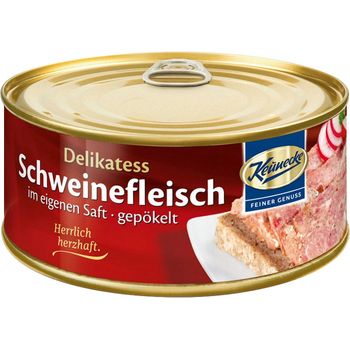 Carne de porc delicioasa in suc propriu, 300g keunecke