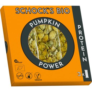 Batoane bio crocante cu seminte de dovleac 3x25 g schock's