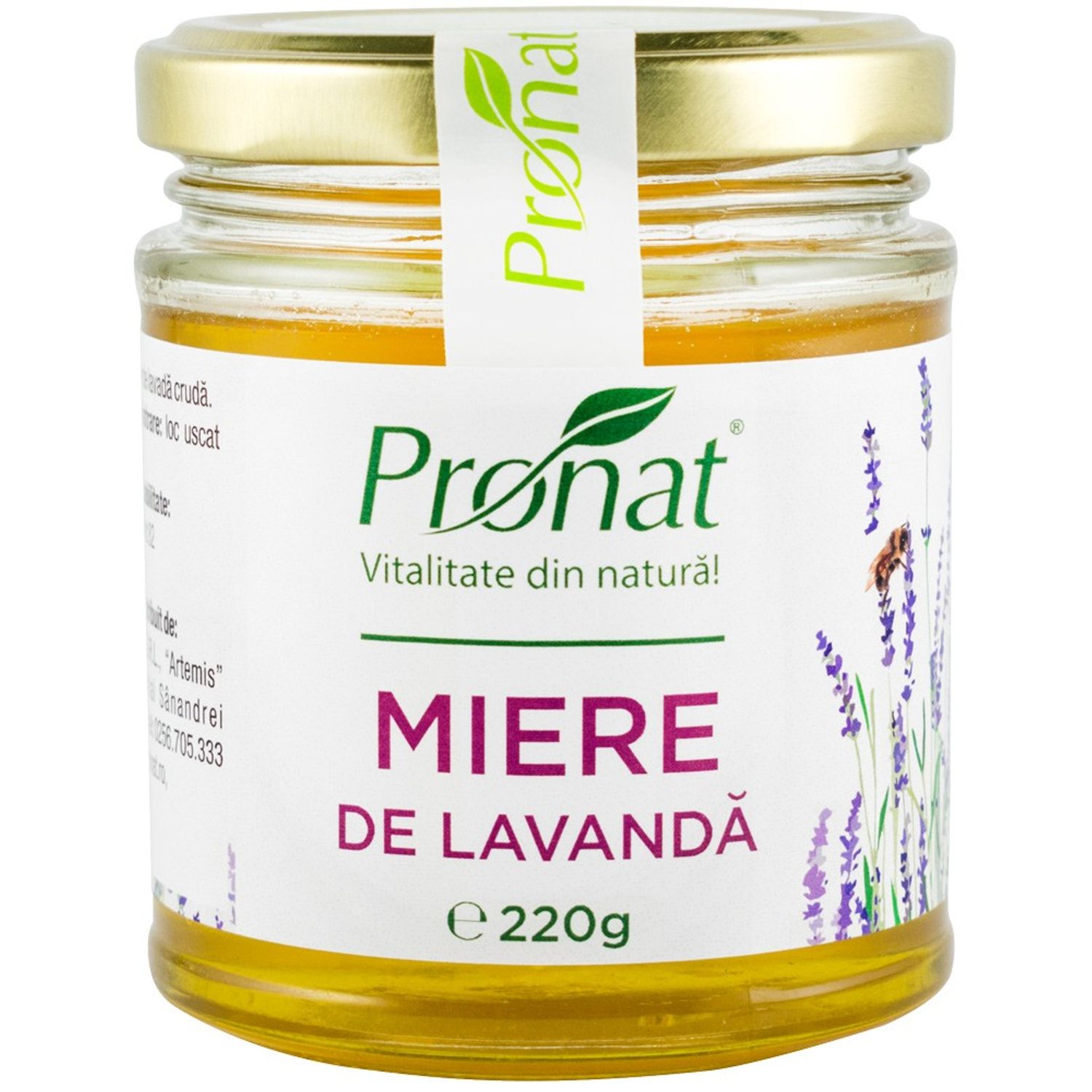 Miere de lavanda, 220g fotografia produsului