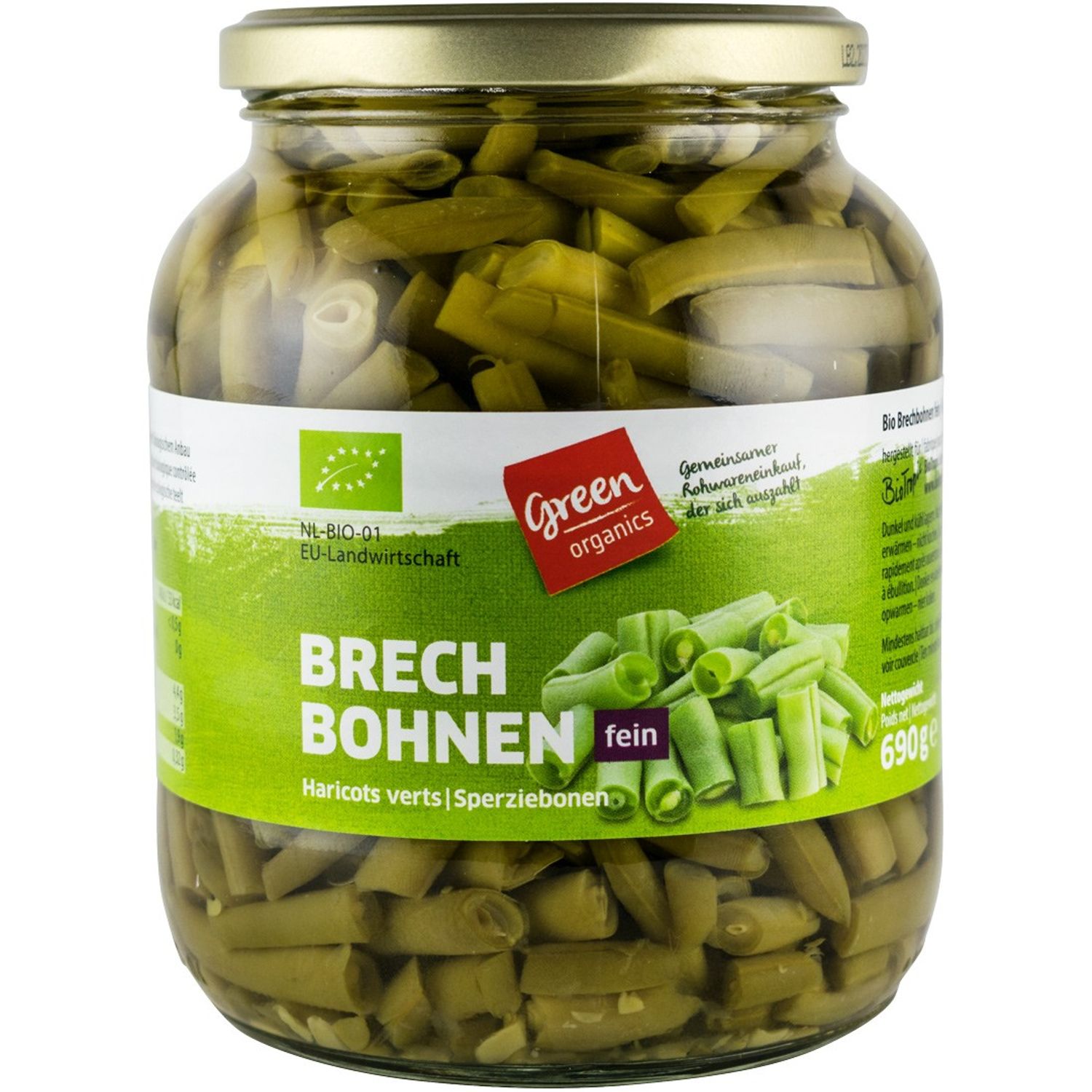 Fasole verde Bio, 690g green organics fotografia produsului