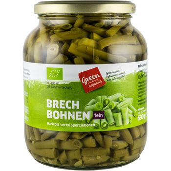 Fasole verde bio, 690g green organics