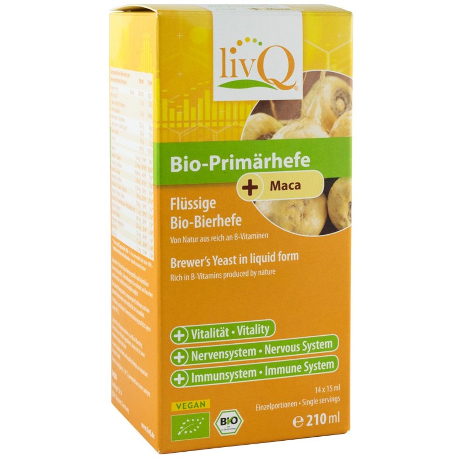 Drojdie primara Bio cu maca, 210 ml livQ fotografia produsului