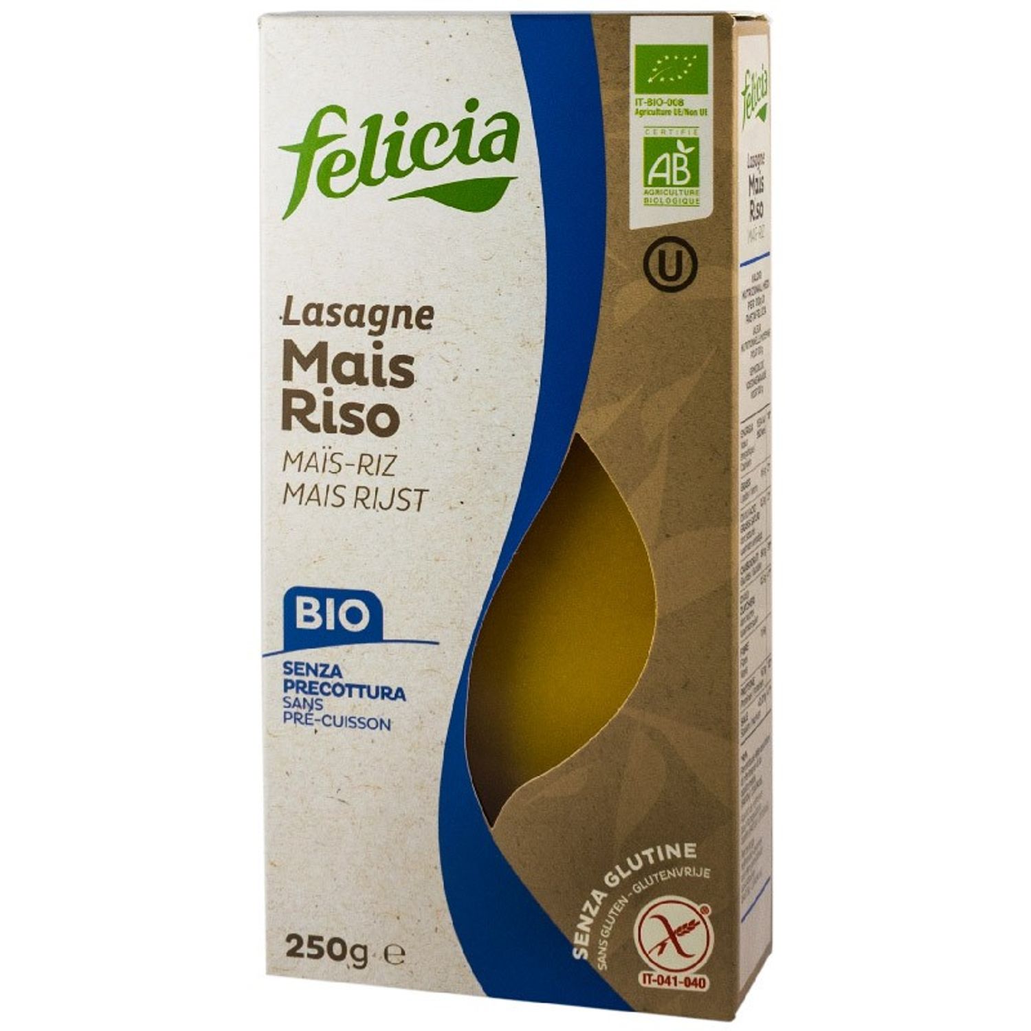 Lasagna Bio malai si orez, 250g felicia fotografia produsului