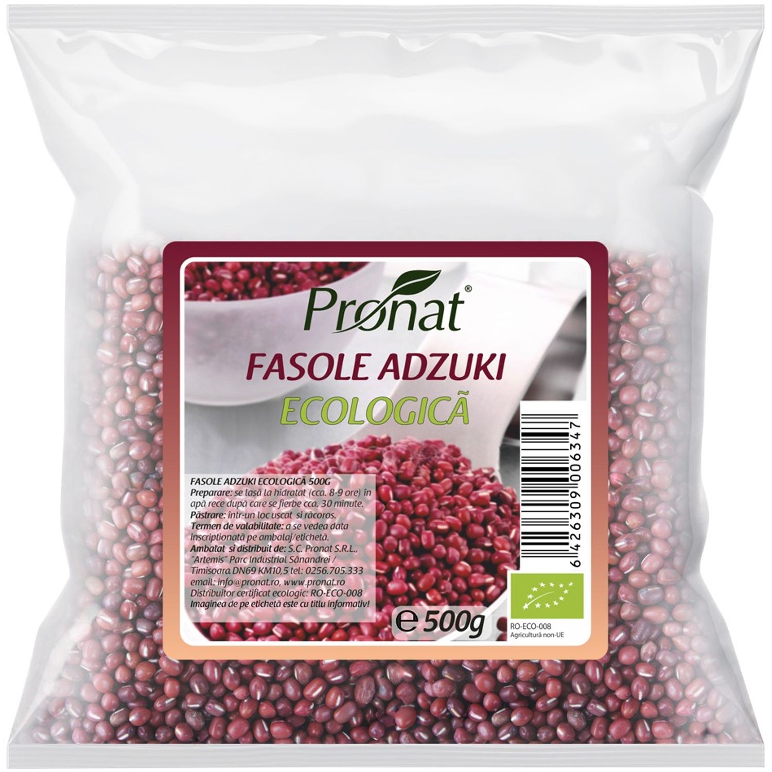 Fasole adzuki Bio, 500 g fotografia produsului