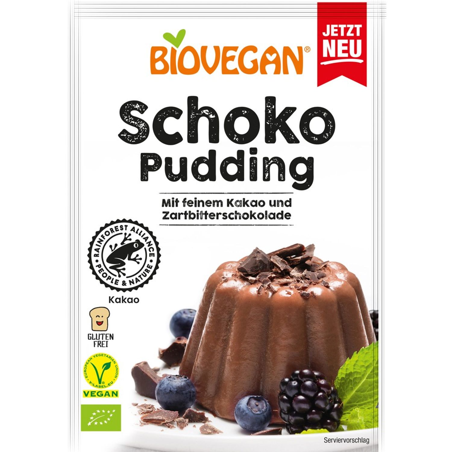 Budinca Bio de ciocolata, 55 g Biovegan fotografia produsului