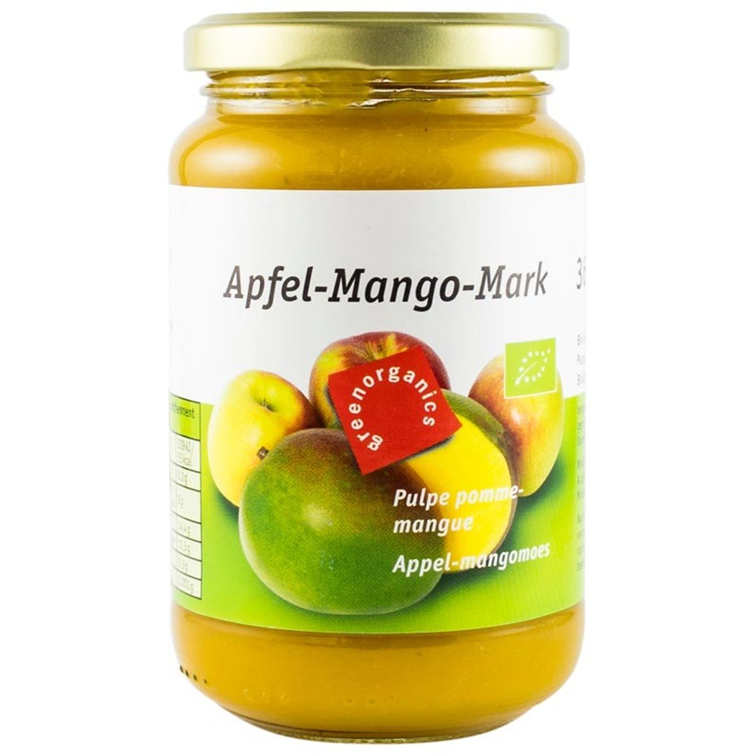 Piure Bio din pulpa de mere si mango, 360 g green organics fotografia produsului