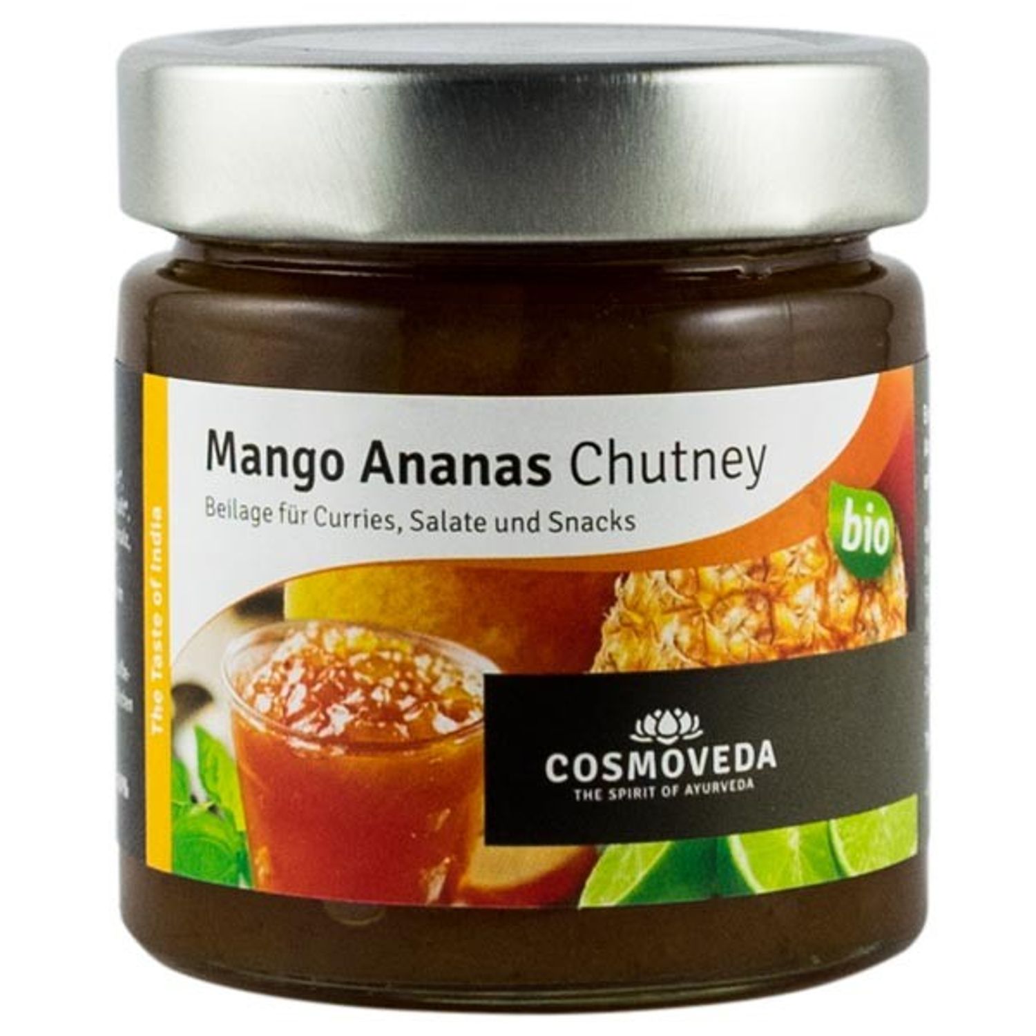 Chutney Bio de mango si ananas, 225 g cosmoveda fotografia produsului
