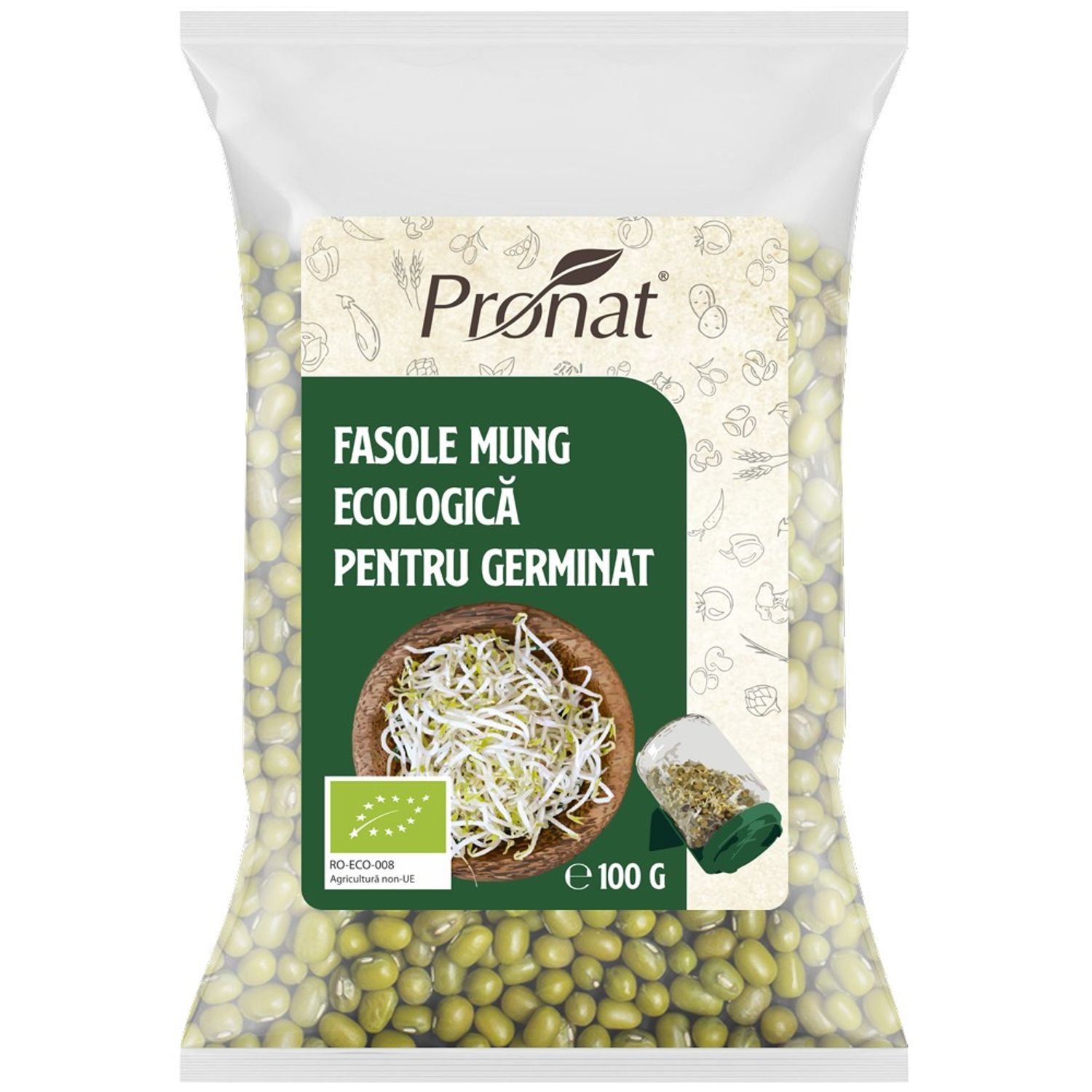 Fasole mung Bio pentru germinat, 100 g fotografia produsului