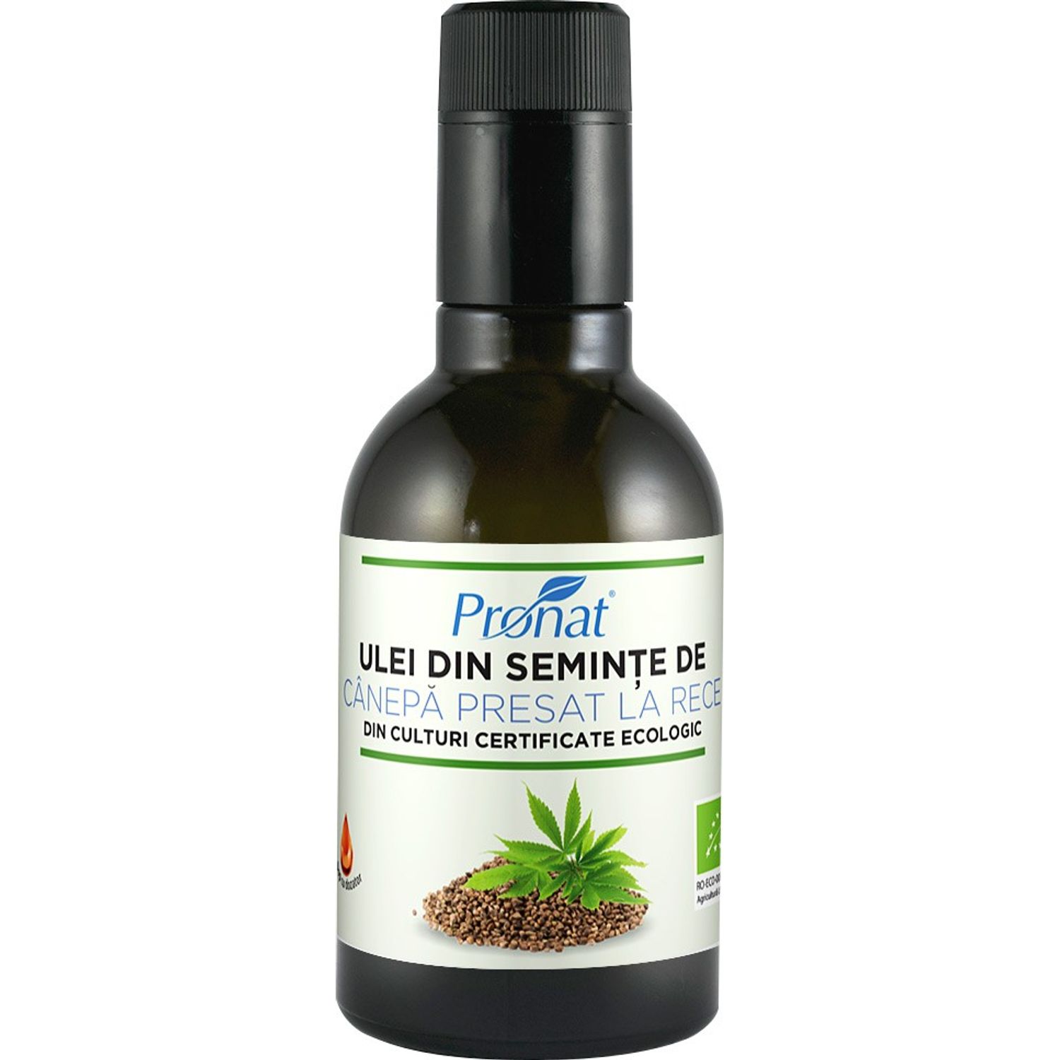Ulei Bio din seminte de canepa presat la rece, 250ml fotografia produsului