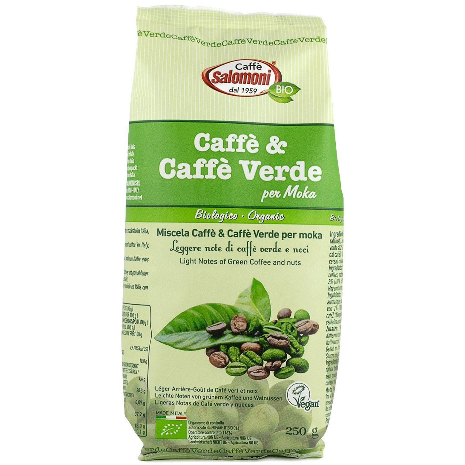 Cafea si cafea verde Bio 250 g salomoni fotografia produsului