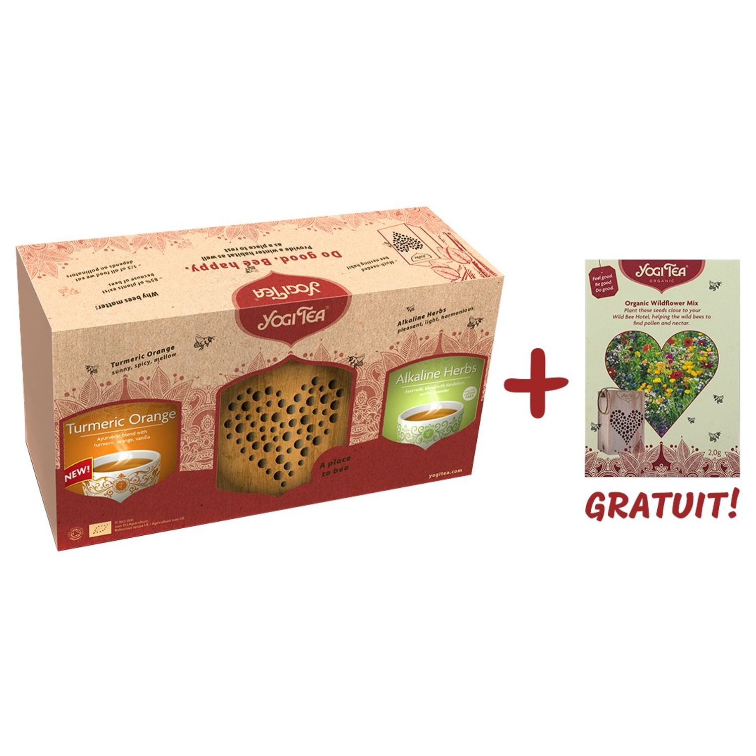 Pachet 2 cutii de ceai Bio + 1 hotel pentru albine fotografia produsului