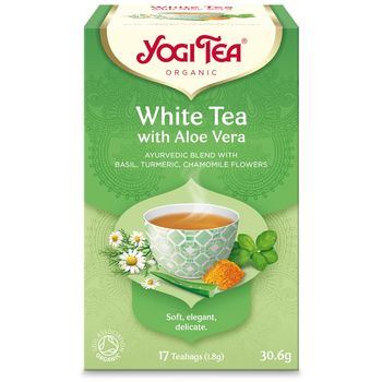 Ceai bio alb cu aloe vera, 17 pliculete 30.6gr yogi tea