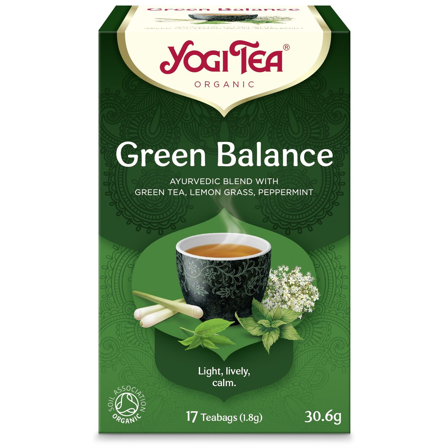 Ceai Bio echilibru verde, 17 pliculete 30.6g Yogi tea fotografia produsului