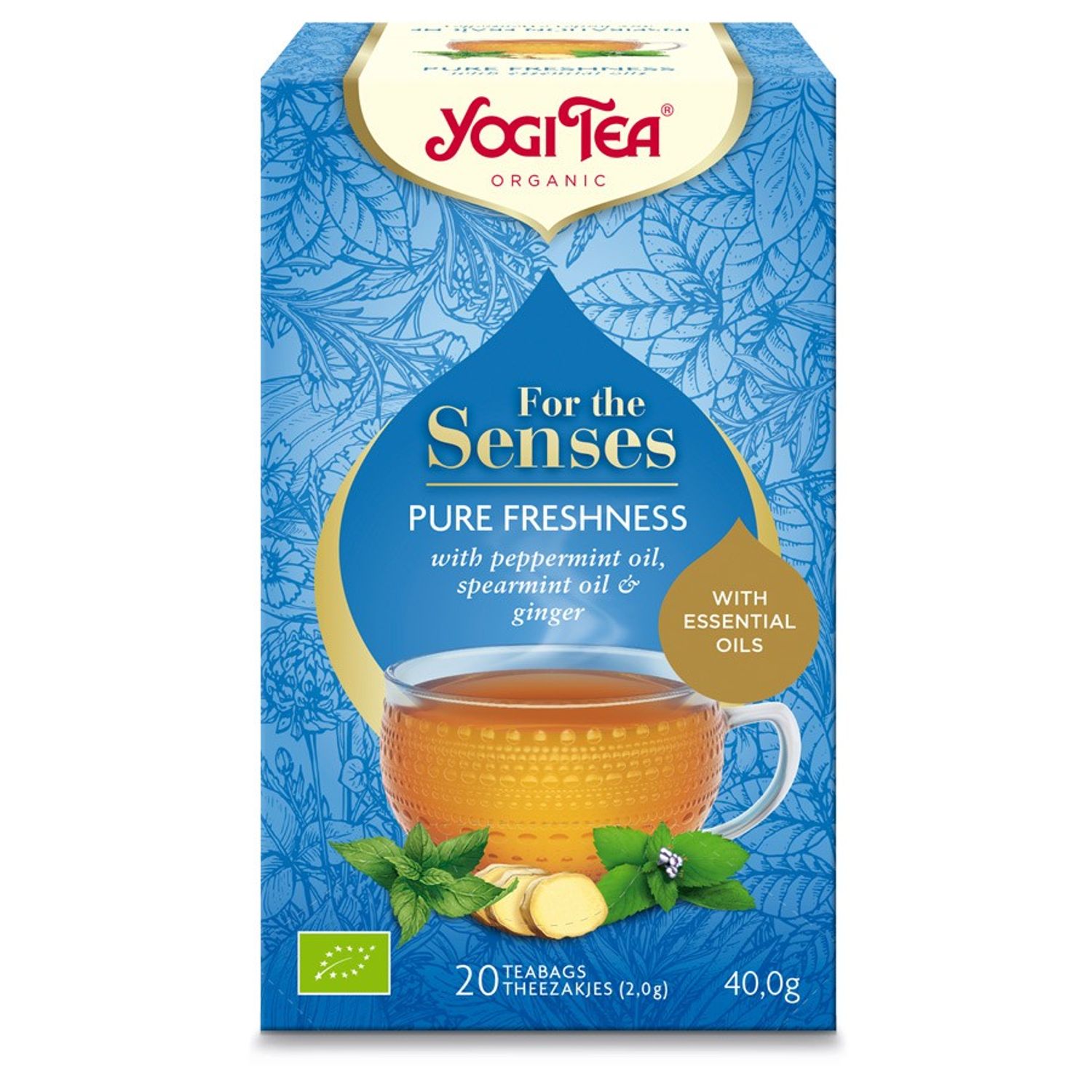 Ceai cu ulei esential, prospetime pura, Bio 40g Yogi tea fotografia produsului