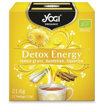 Ceai Bio detoxifiant cu lemongrass, papadie si lemn dulce, 12 plicuri 21,6g Yogi tea elefant.ro Alimentare & Superfoods