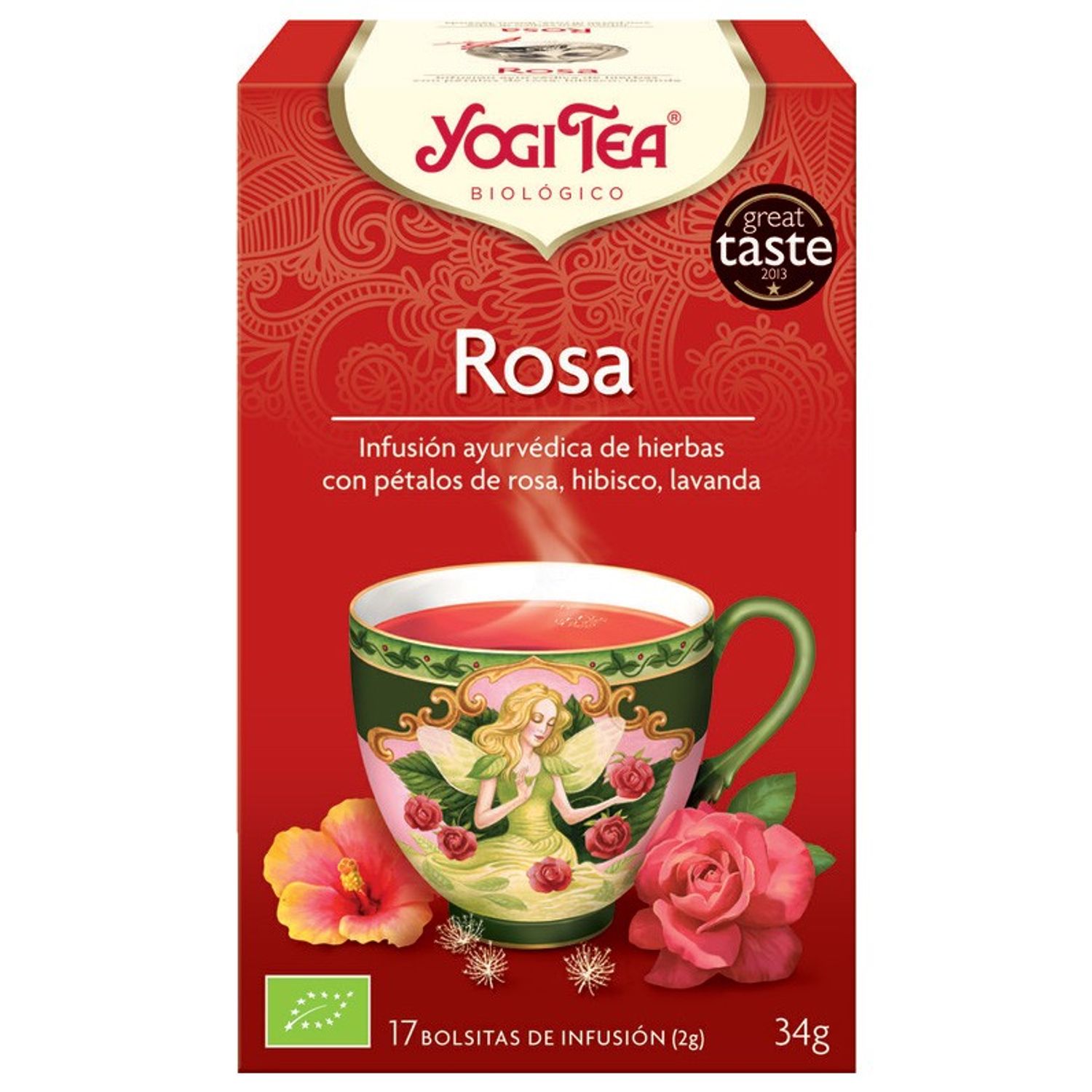 Ceai Bio de trandafiri 17 pliculete 34 g Yogi tea fotografia produsului