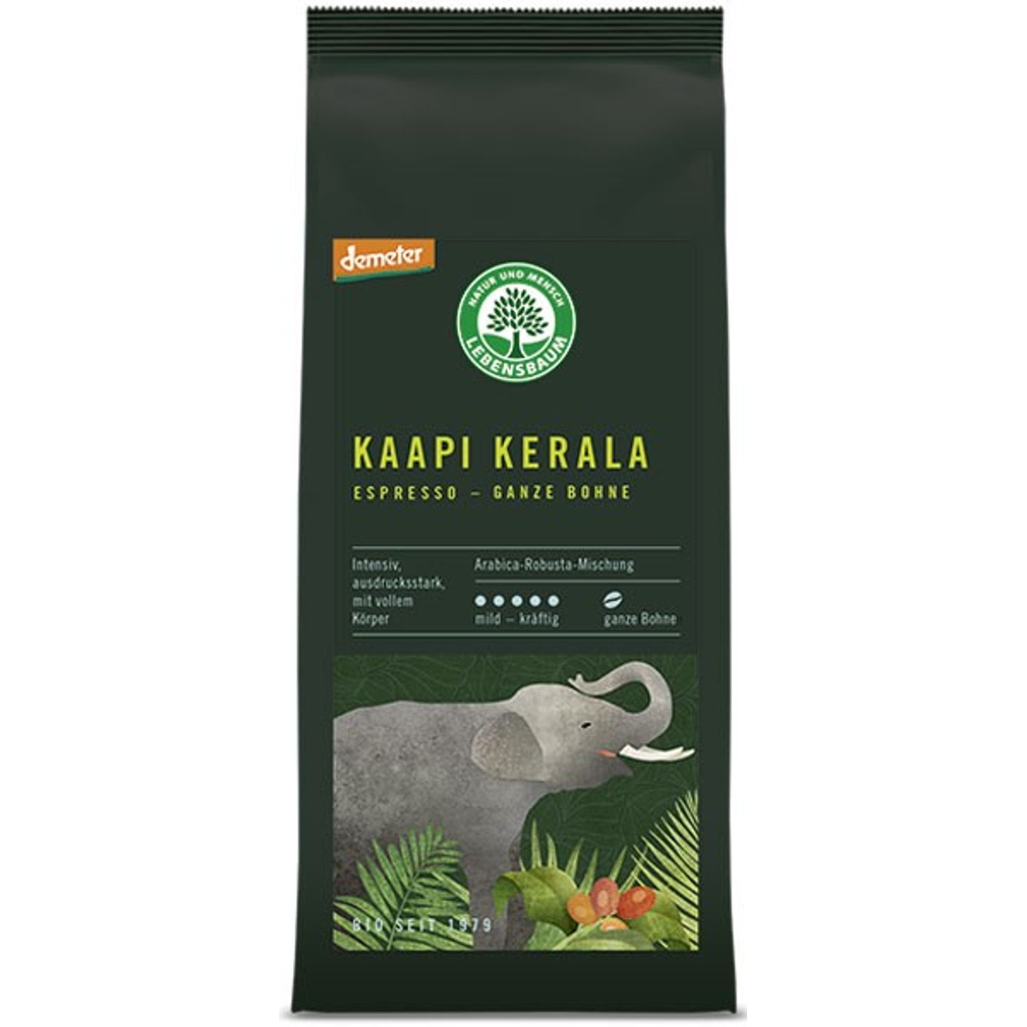 Cafea boabe Bio expresso Kaapi Kerala, 250g Lebensbaum fotografia produsului
